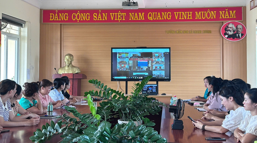 TRƯỜNG MẦM NON THANH XƯƠNG THAM GIA TẬP HUẤN, BỒI DƯỠNG LÝ LUẬN CHÍNH TRỊ HÈ 2025